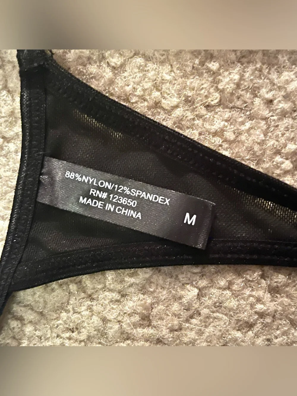 Playboy Bunny Heart Black Mesh Lingerie Teddy Panty Set Medium BNWT